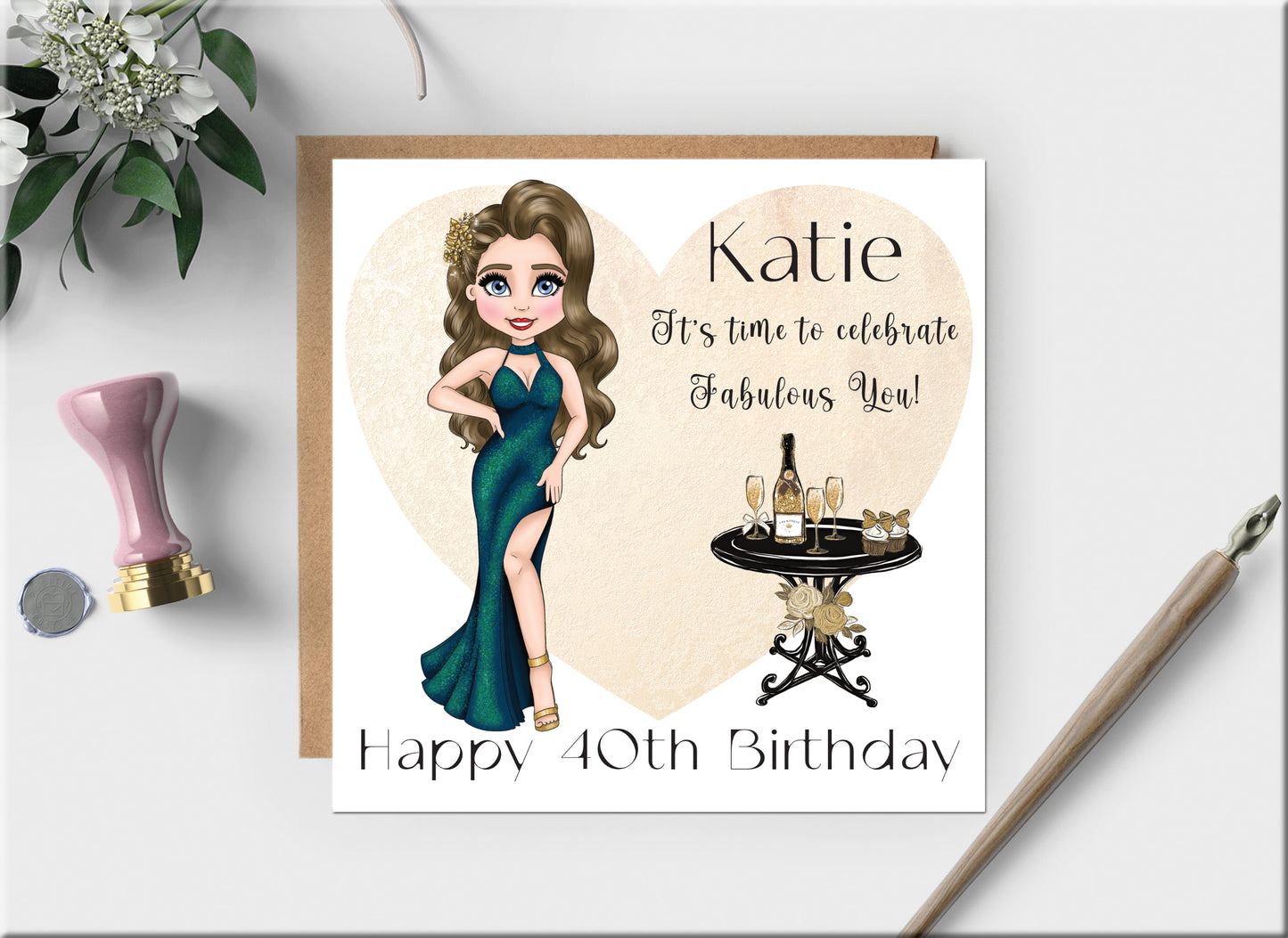 Personalised 40th Birthday Card For Friend