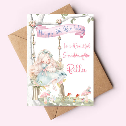 alice in wonderland card