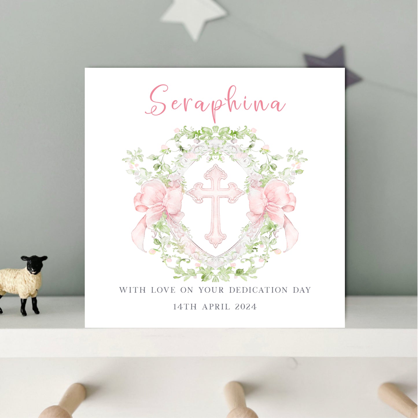 Personalised Christening Card For Daughter