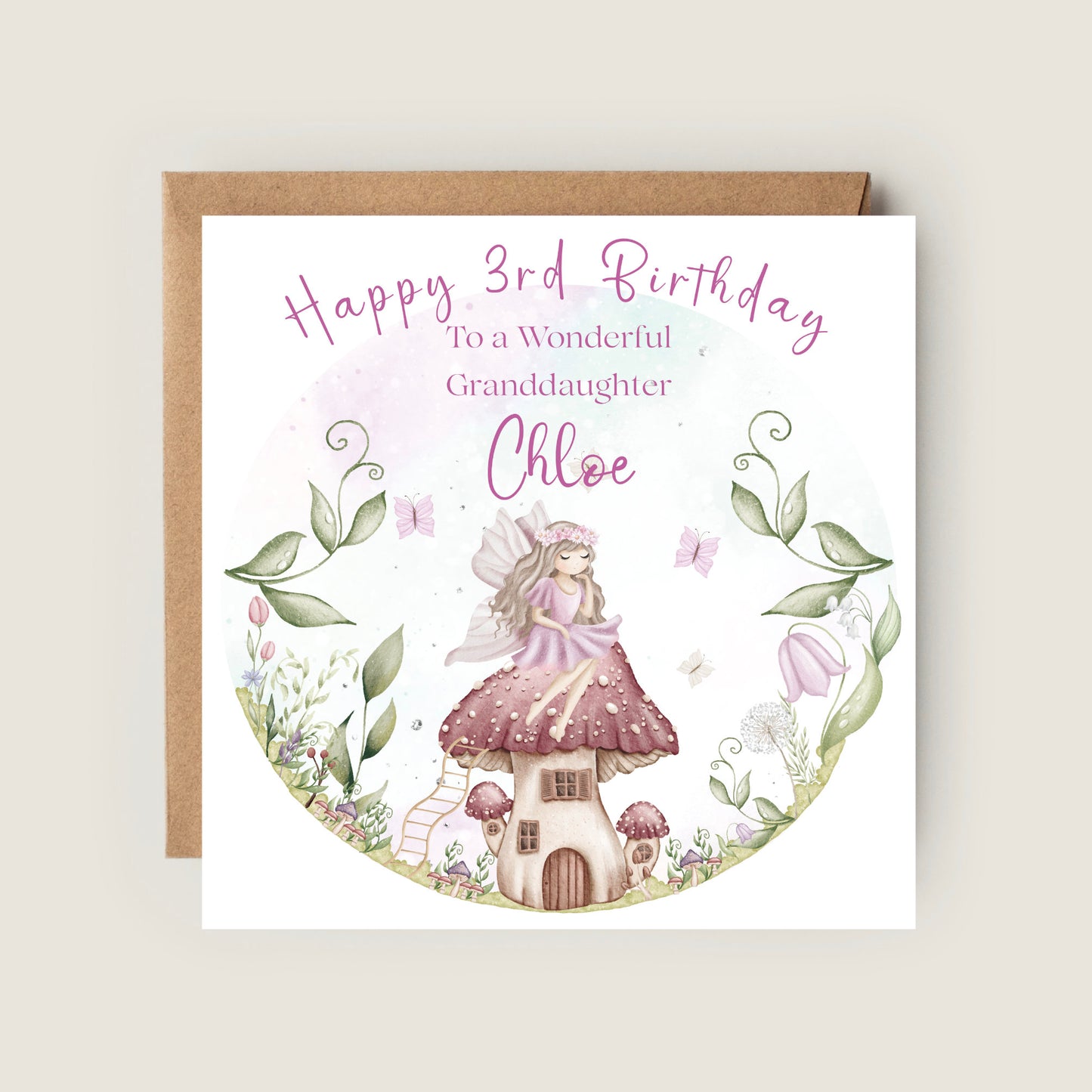 fairy birthday card for girl