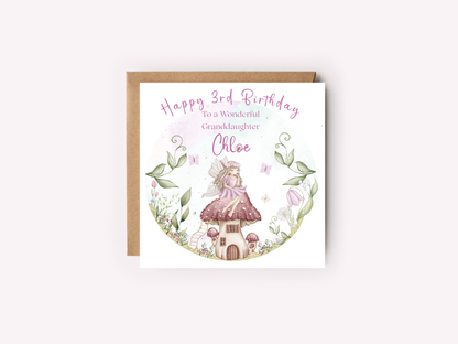 fairy birthday card for girl