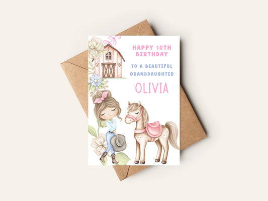 Equestrian Personalised Birthday For Daughter