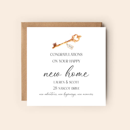 Personalised New Home Keepsake Card