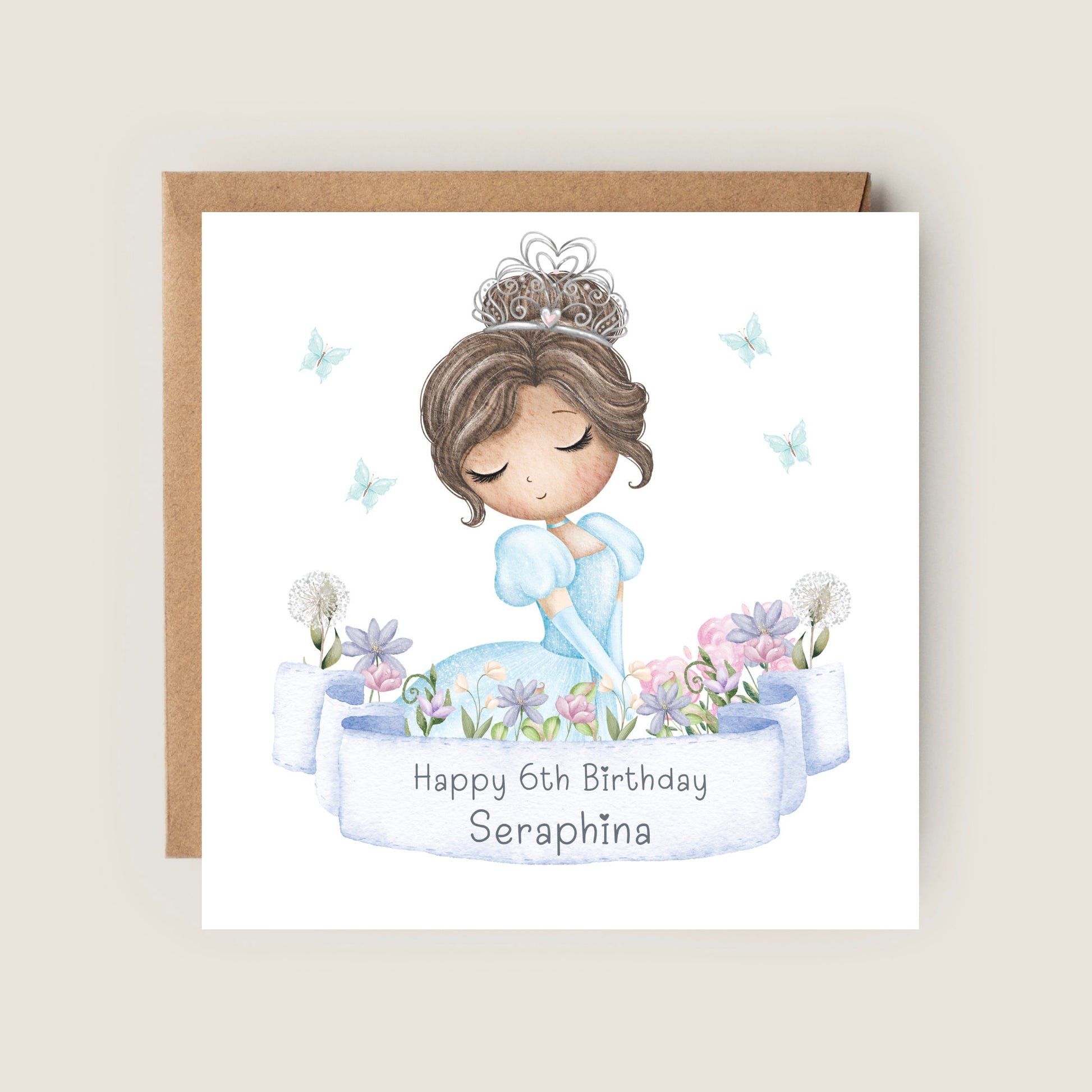 PRINCESS BIRTHDAY CARD FOR GIRLS