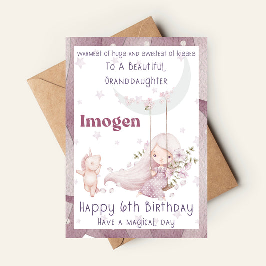 MAGICAL PRINCESS&nbsp;BIRTHDAY CARD FOR GIRLS 