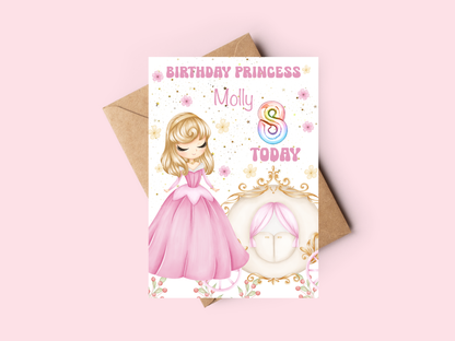 princess birthday card