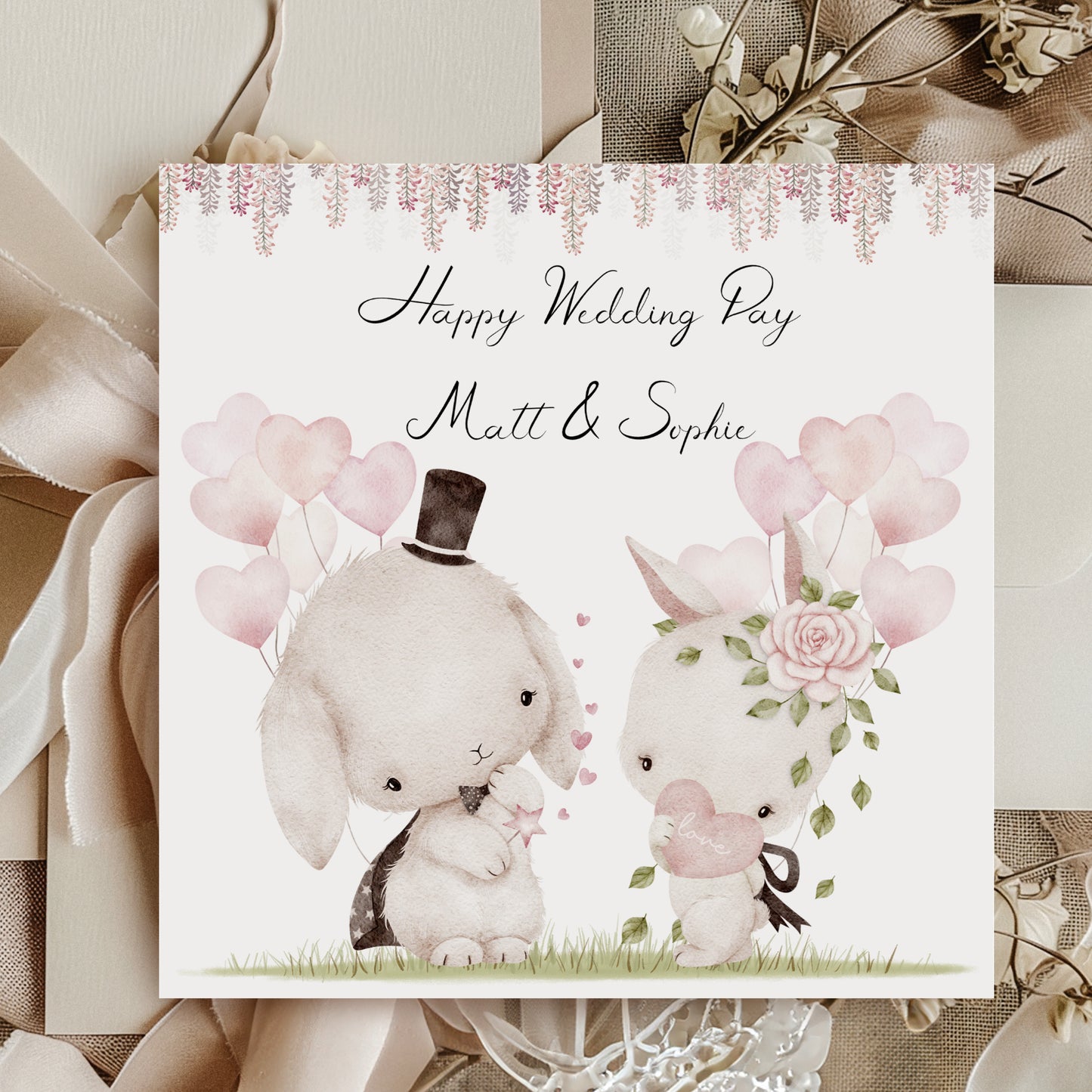 Personalised Wedding Day Card For Couple