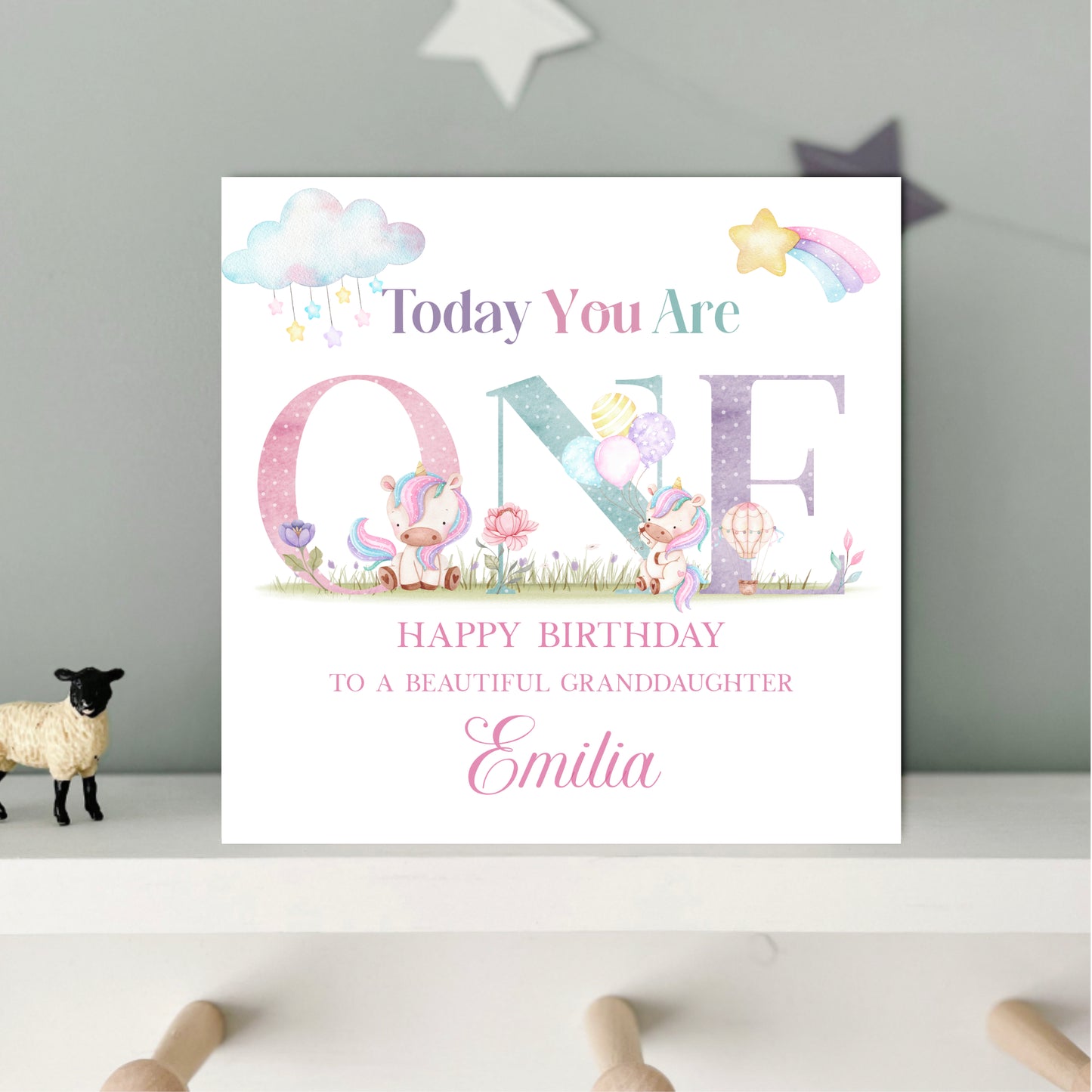 Unicorn Birthday Card For Special Little Girl