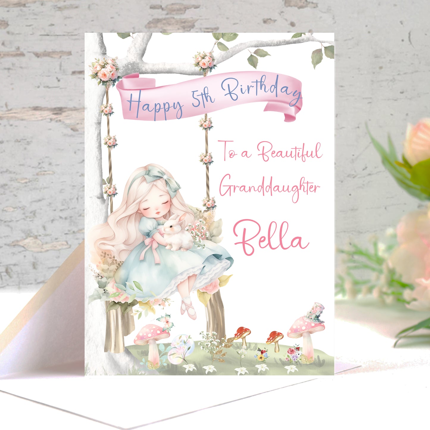 Alice in Wonderland Birthday Card