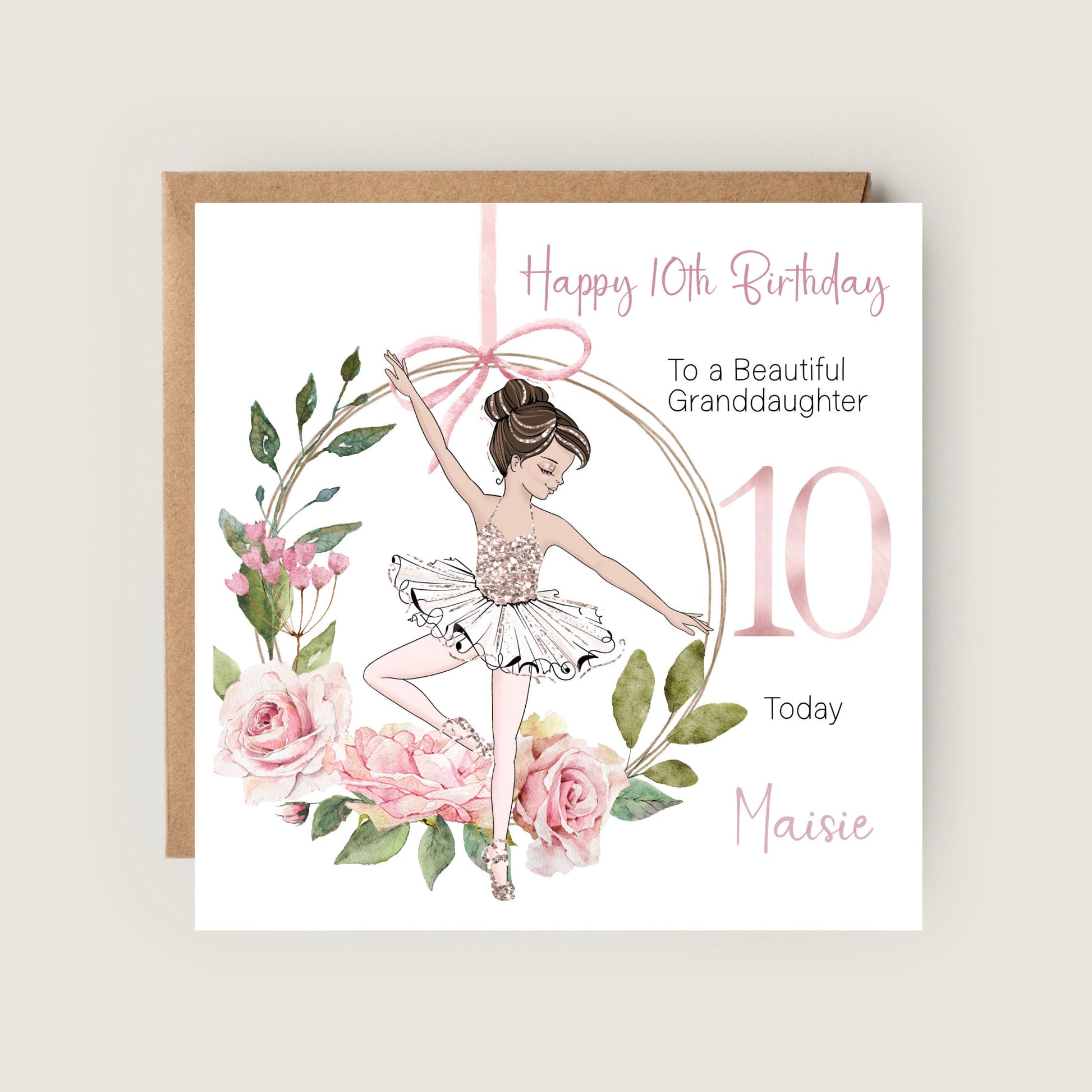 BALLERINA BIRTHDAY CARD FOR GIRLS