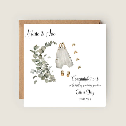 NEW BABY BOY ARRIVAL CARD - SON, GRANDSON, NEPHEW, ANY RELATION