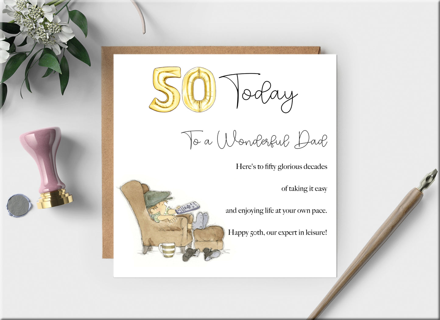 BEST DAD, POPS, GRANDDAD BIRTHDAY CARD - personalised