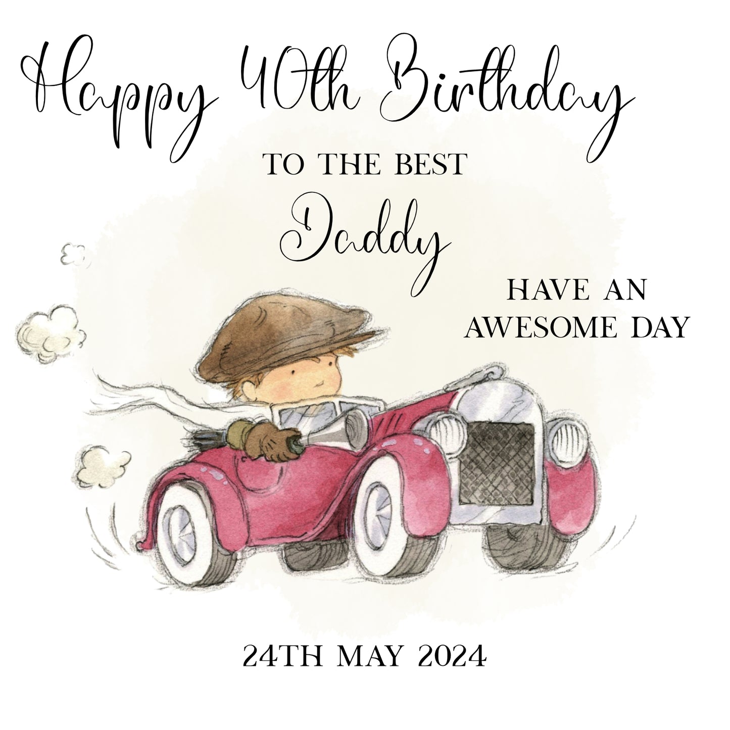 MILESTONE BIRTHDAY CARD FOR BEST DAD, DADDY - personalised