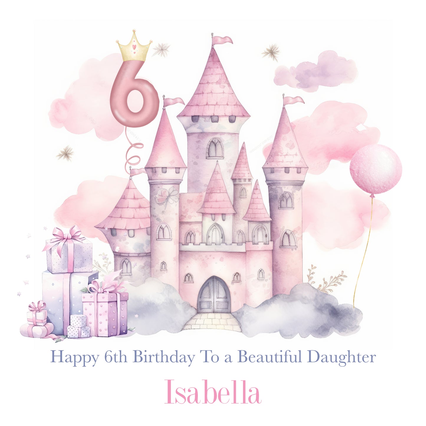 Personalised 6th Birthday Card