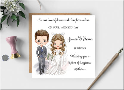 Personalised Wedding Card For Beautiful Couple