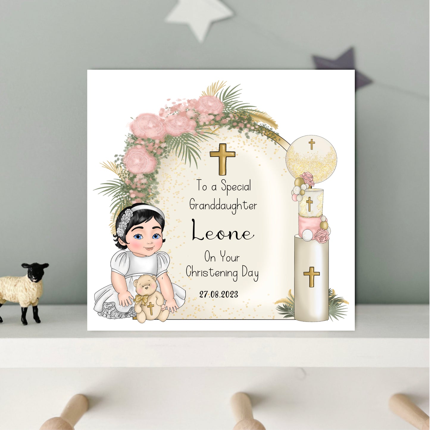 Christening / Baptism Card for Goddaughter