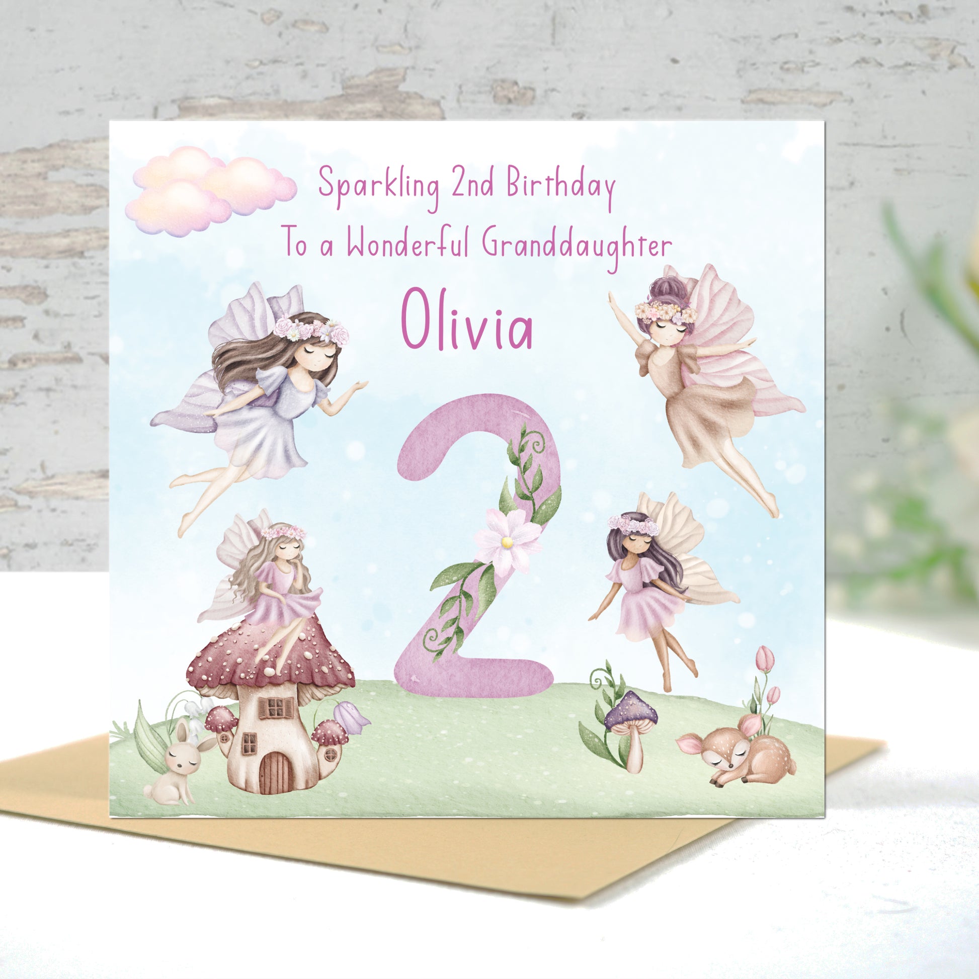 Fairy birthday card for girl