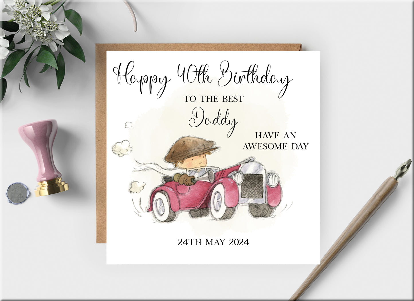 MILESTONE BIRTHDAY CARD FOR BEST DAD, DADDY - personalised