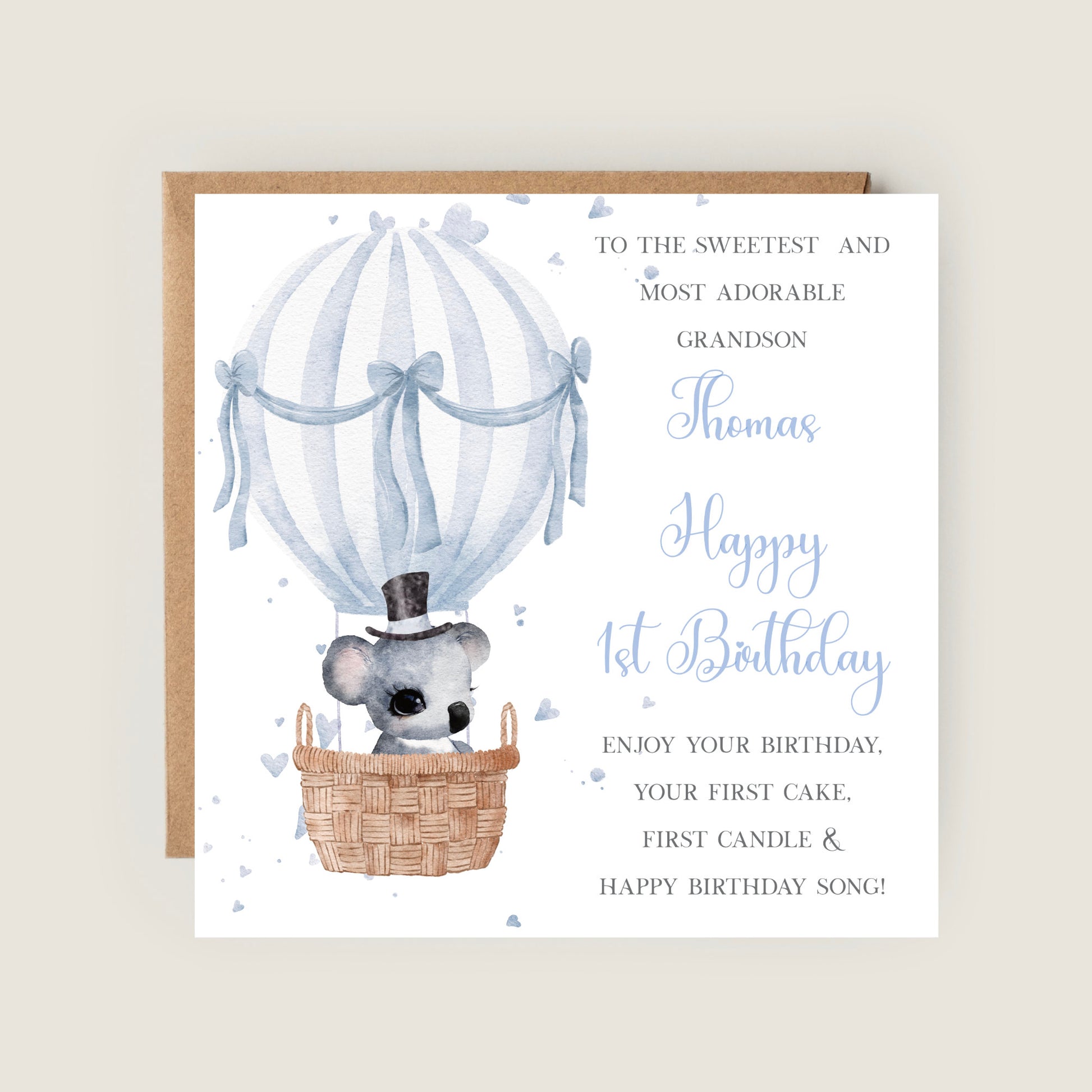 koala BIRTHDAY CARD FOR boys