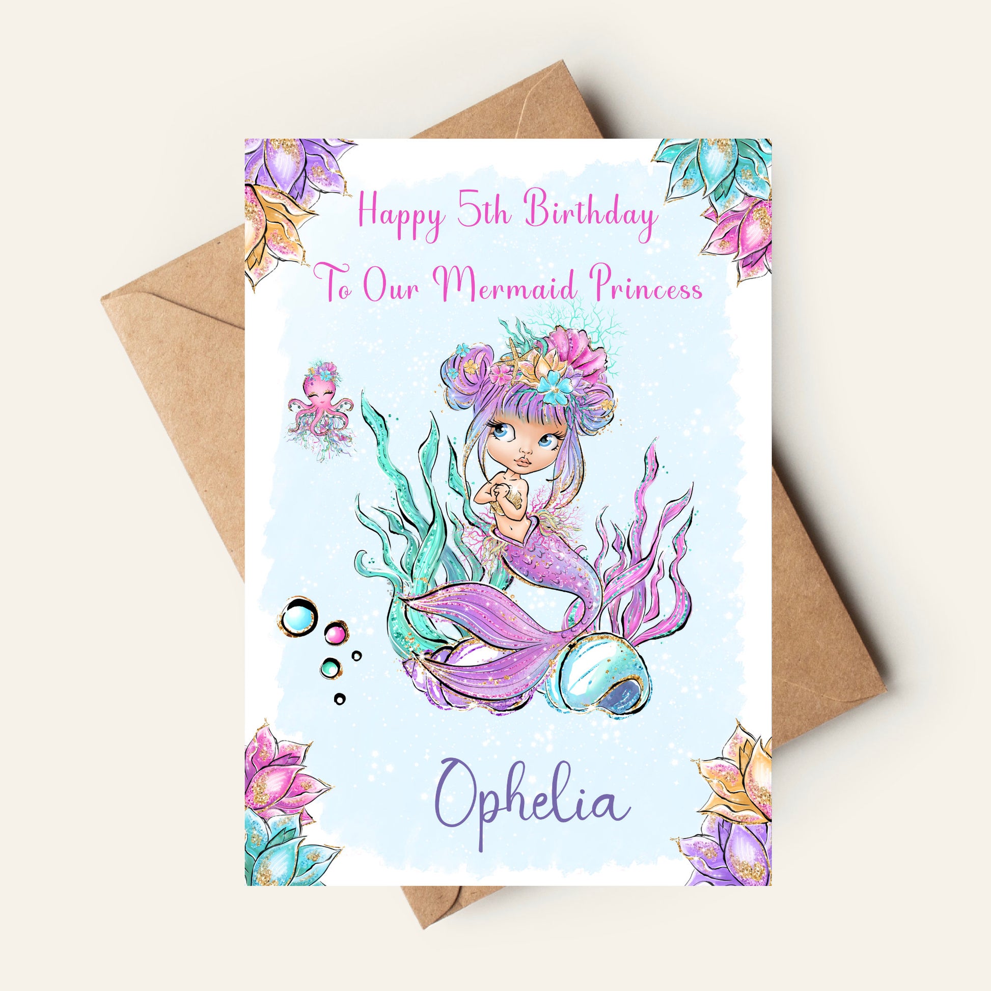 under the sea mermaid card