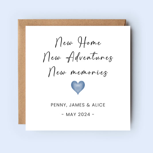 Personalised New Home New Adventures Card