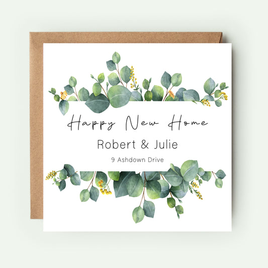 Happy New Home Personalised Greeting Card