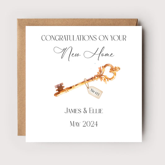 Personalised Happy New Home Greeting Card