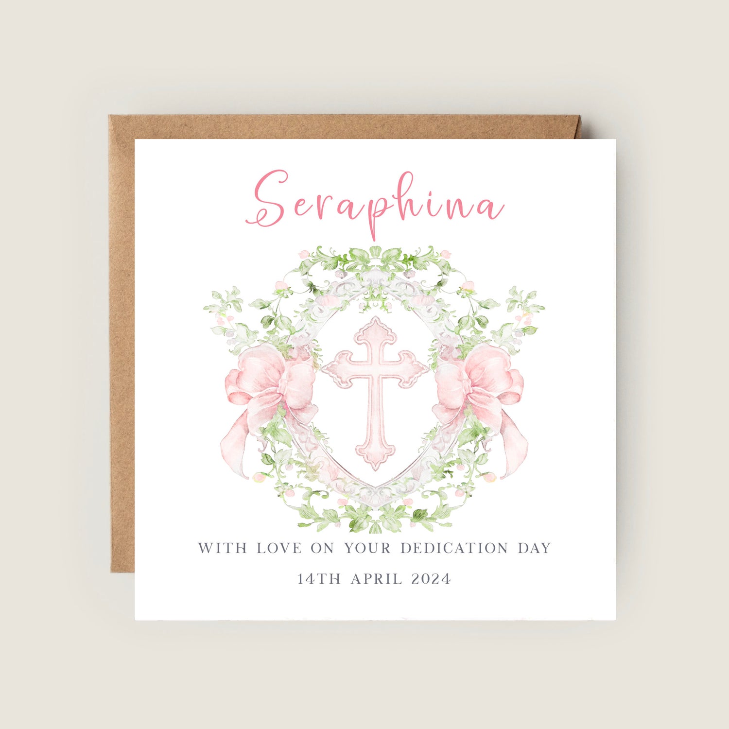 christening card for girls