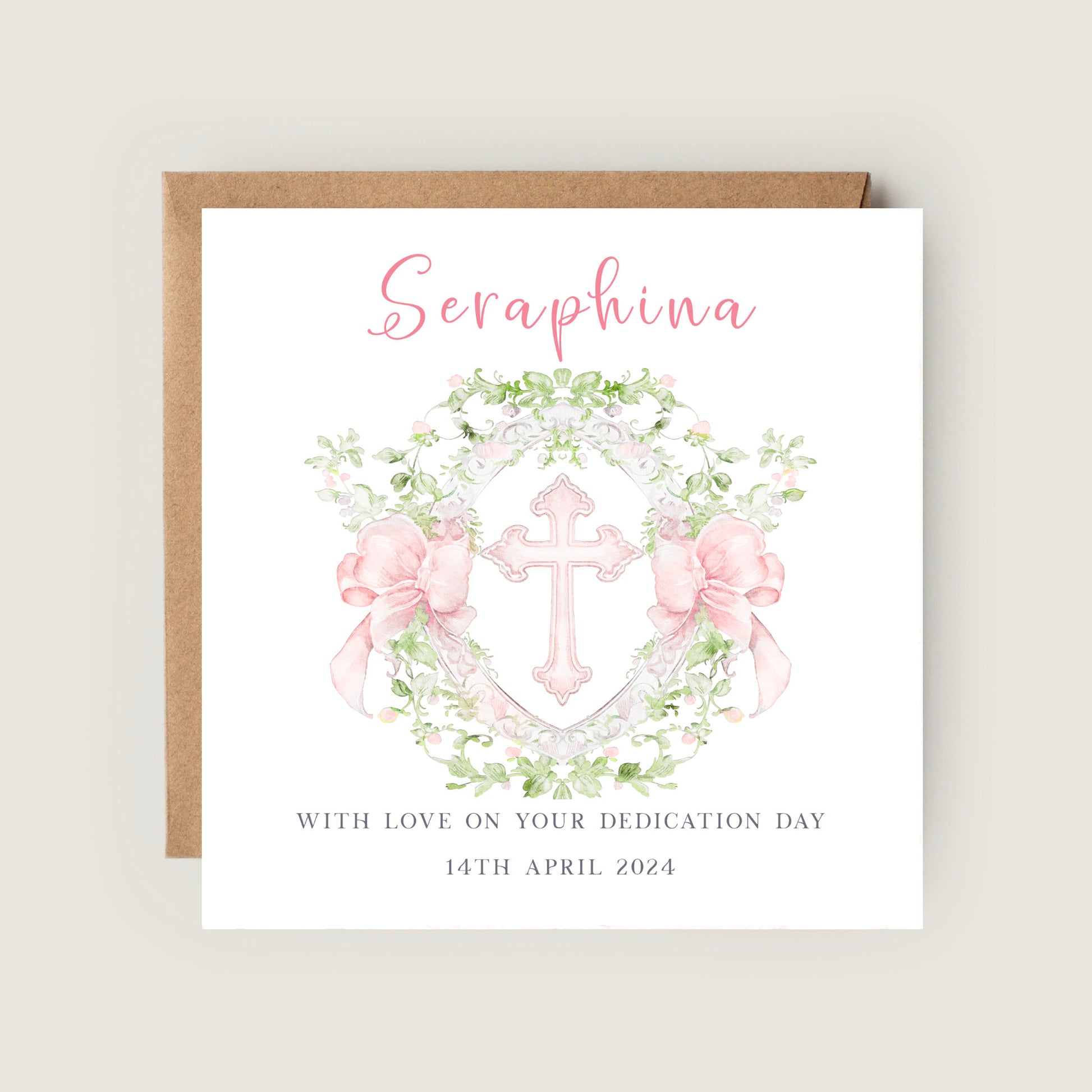 christening card for girls