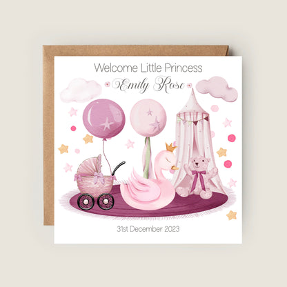 NEW BABY GIRL ARRIVAL CONGRATULATIONS CARDS