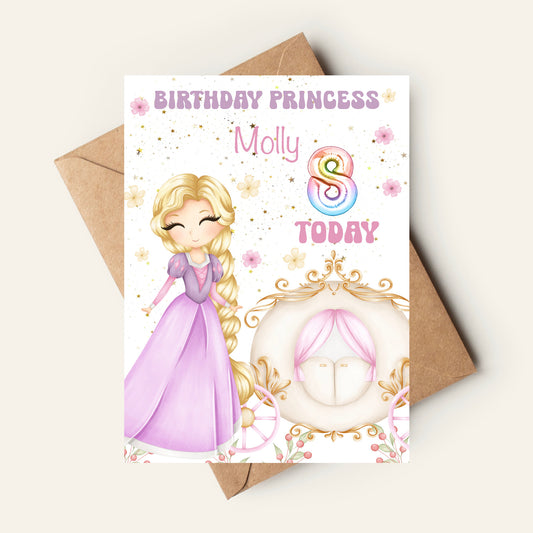 rapunzel birthday card