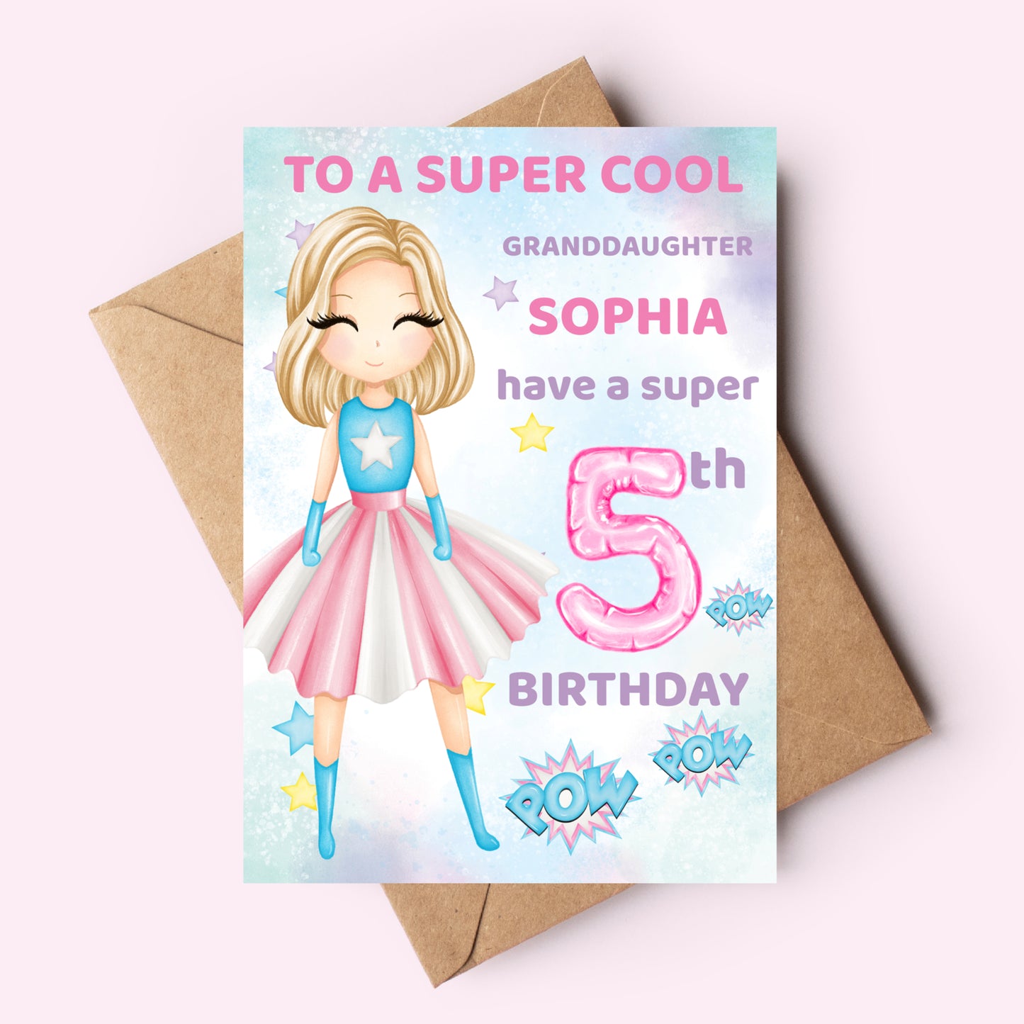 super girl birthday card