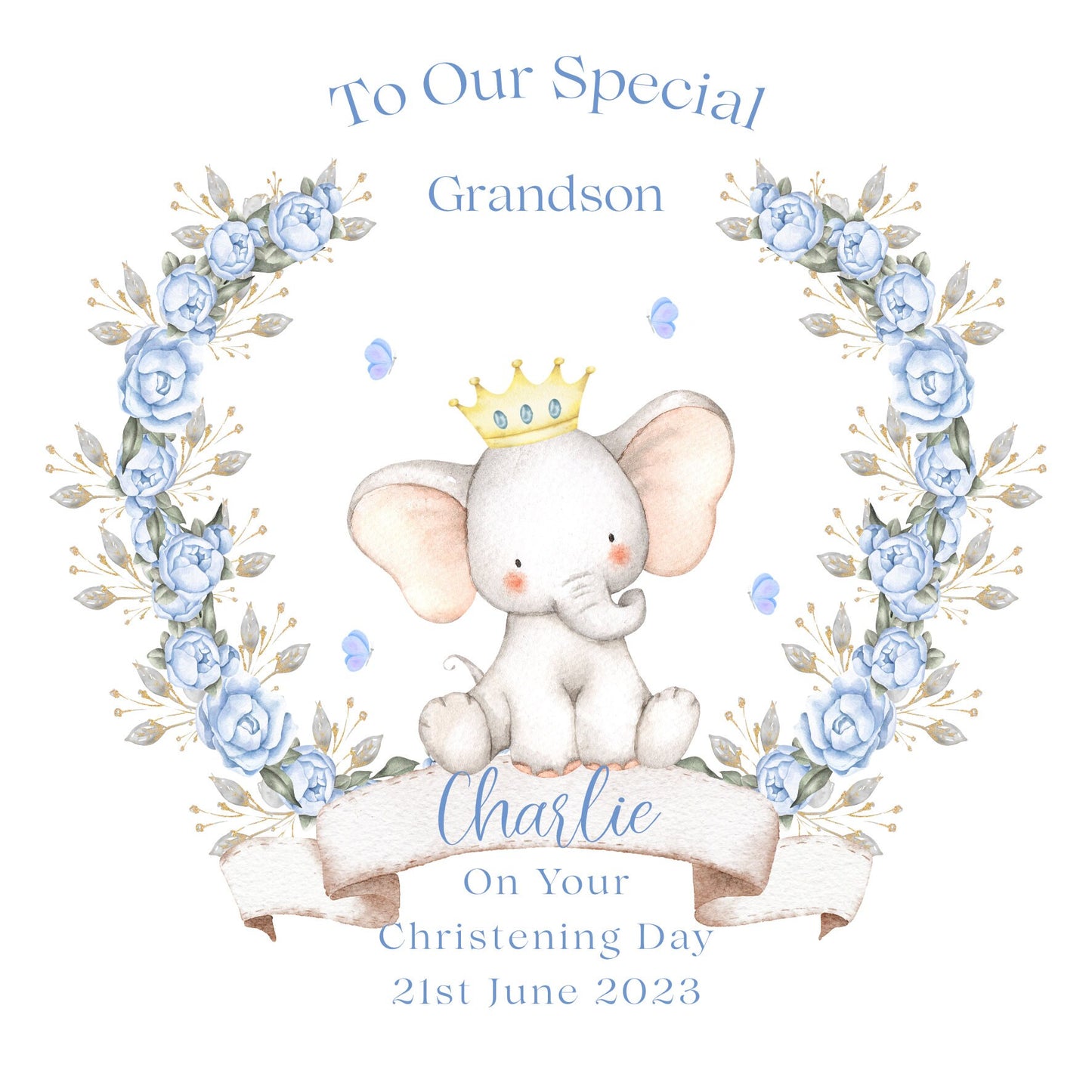 Congratulations on Your Christening, Blessings for a Precious Little Boy on His Christening Day, Personalised Baptism Card for Baby Boy