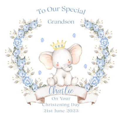 Congratulations on Your Christening, Blessings for a Precious Little Boy on His Christening Day, Personalised Baptism Card for Baby Boy