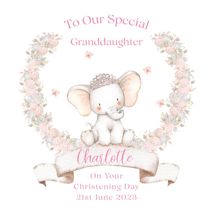 Congratulations on Your Christening, Blessings for a Precious Little Girl on Her Christening Day, Personalised Baptism Card for Baby Girl