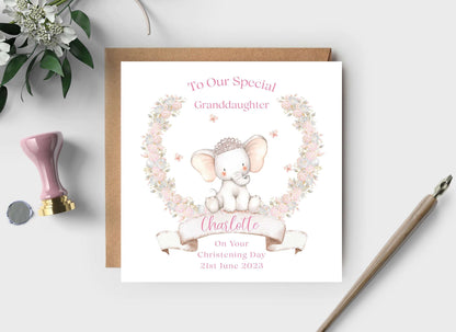 Congratulations on Your Christening, Blessings for a Precious Little Girl on Her Christening Day, Personalised Baptism Card for Baby Girl