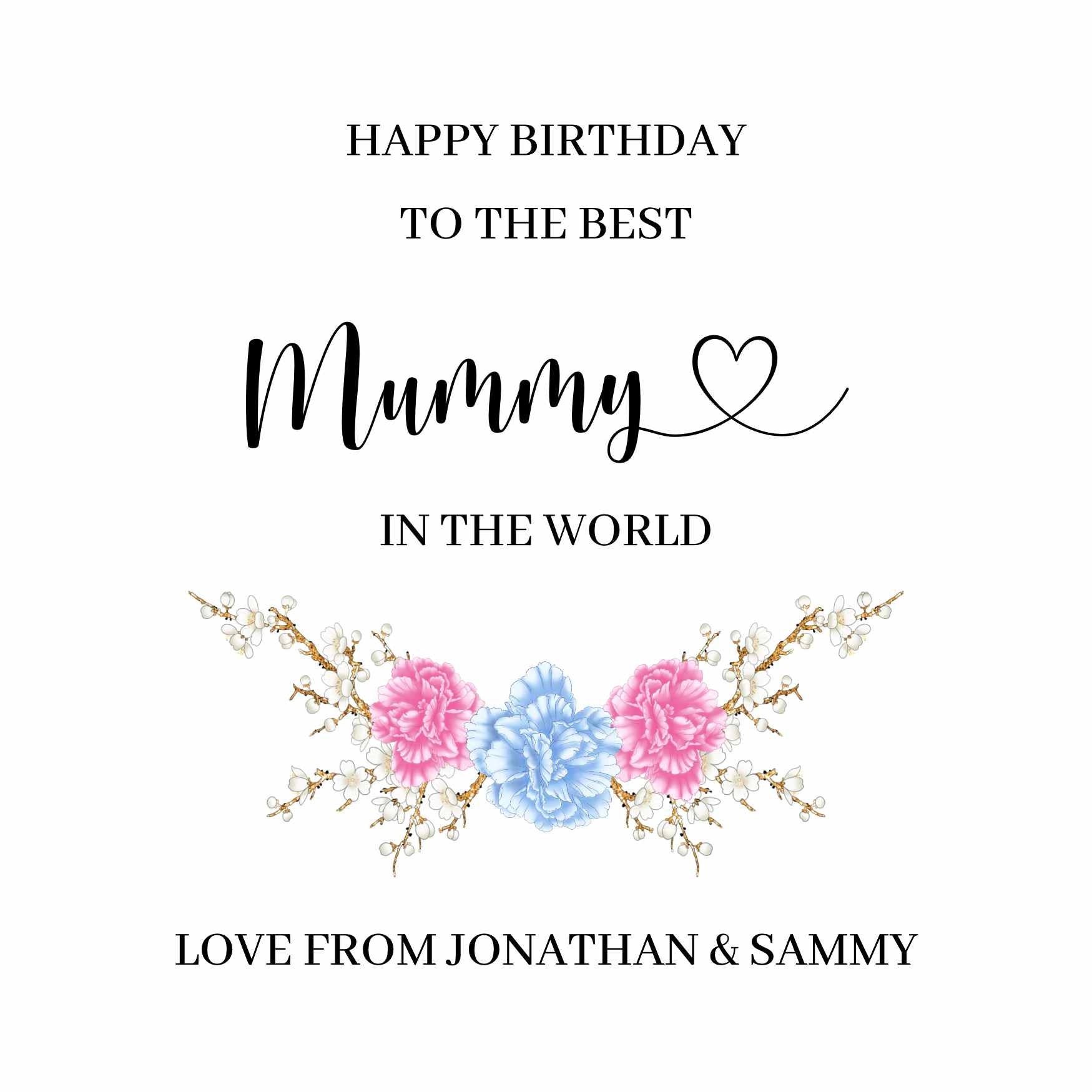 Happy Birthday To The Best Mummy, Personalised Birthday Card, Best Mummy, Mummy Birthday Card, Card For Mummy, Mum, Mother, Card For Her