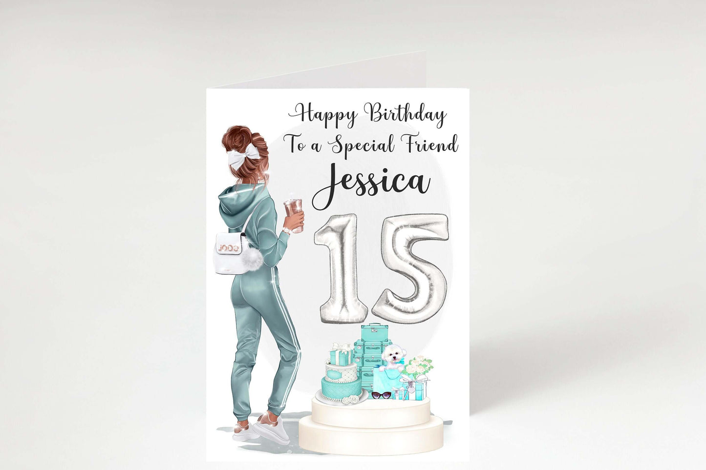 Personalised 15th Birthday card for teenager, 14th, 16th, 17th, 18th, daughter, granddaughter, niece, goddaughter, sister, Any Age Card